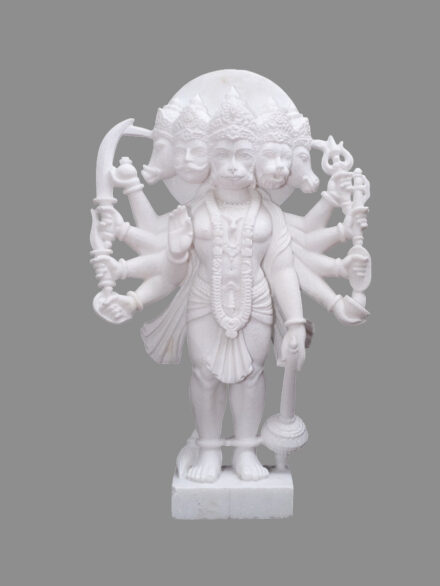 Panchmukhi Hanuman Marble Statue