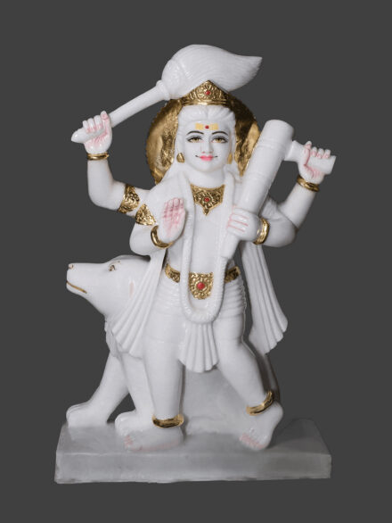Bhairav Ji Marble Statue