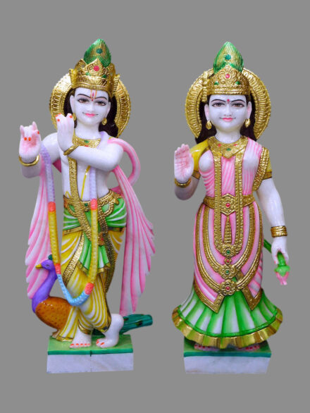 Radha Krishna Makrana Marble Statue