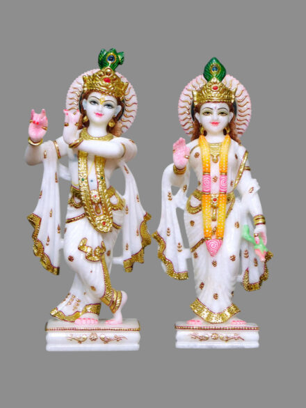 Radha Krishna Marble Murti in Makrana Marble