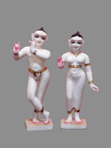 ISKCON Radha Krishna Marble Dust Statue