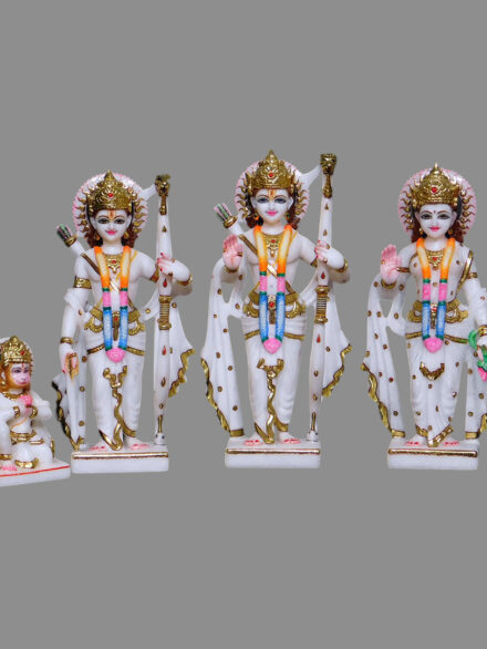 Ram Darbar Marble Statue For Temple Makrana White
